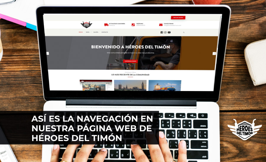 Navegación en nuestra página web Héroes del Timón