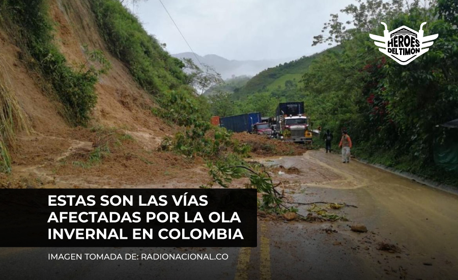 Estas son las vías afectadas por la ola invernal en Colombia