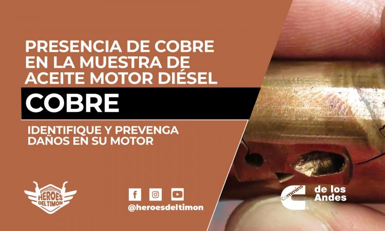 Cobre motor diésel