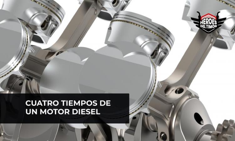 Cuatro tiempos de un motor diesel