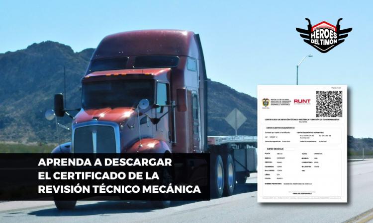 descargar certificado de la revisión técnico mecánica