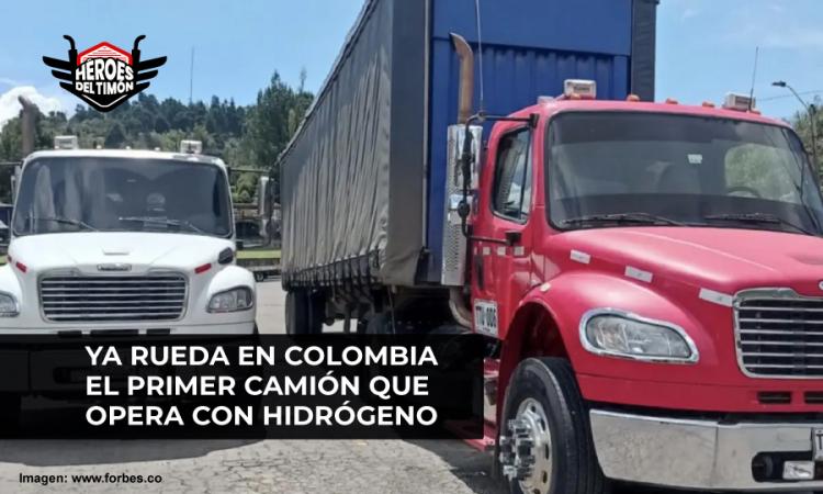 Ya rueda en Colombia el primer camión que opera con hidrógeno