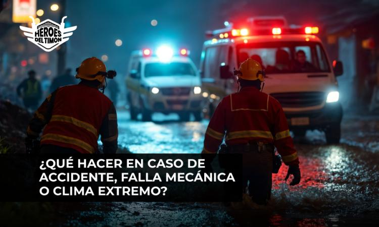 ¿Qué hacer en caso de accidente, falla mecánica o clima extremo?